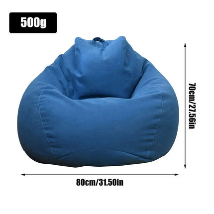 Lazy Sofa Cover Bean Bag Lounger Chair Sofa Seat Living Room Furniture Without Filler Beanbag Sofa Bed Pouf Puff Couch Tatami by zapcart