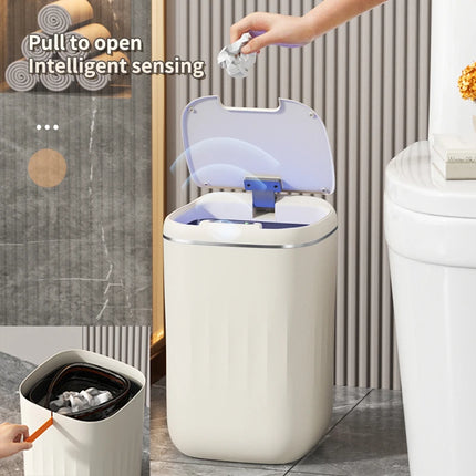 24L Smart Sensor Trash Can Bathroom Electronic Garbage Bucket Automatic Intelligent Sensor Dustbin For kitchen Toilet Wastebaske by zapcart
