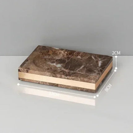 1pc Marble Light Luxury Bathroom Wash toiletry Tray Hotel Bathroom Bathroom Hand Wash Table Toothbrush Shelf Decoration by zapcart