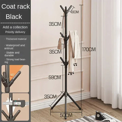Floor Standing Clothes Rack Tree Branch Shape Multi Hook Mobile and Convenient Coat Rack for Home Living Room Clothing Storage by zapcart