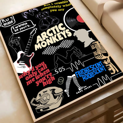 1PC Arctic Monkeys Band Music Album Poster Poster Paper Print Home Living Room Bedroom Entrance Bar Cafe Art Painting Decoration by zapcart