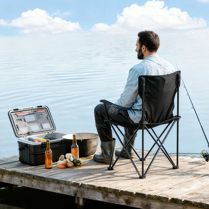 Folding Camping Chairs Fishing Chair Beach Terrace Furniture Portable Armchair Outdoor Travel Foldable Lightweight by zapcart