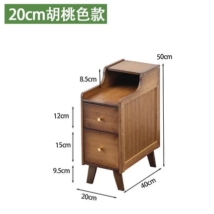 Bamboo Bedside Tea Table Creative Side Storage Cabinet Perfect for Bedroom Comfort Living Room Elegance Furniture by zapcart