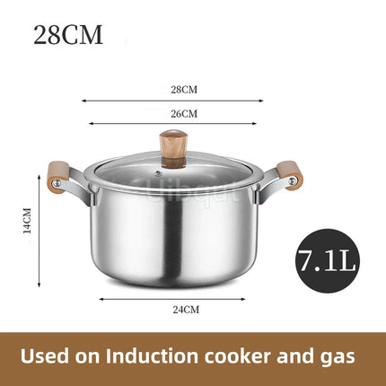 Uibqut Stainless Steel Double Bottom Soup Pot Home Cooks by zapcart
