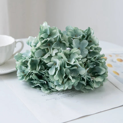 SMR Silk Hydrangea Artificial Flowers Vase For Home Decor by zapcart
