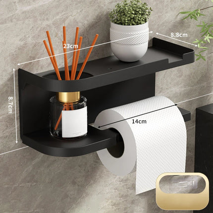 【S3y】1pc Toilet Paper Holder, Plastic Storage Rack, Kitchen Towel Holder, Seasoning Bottle, Bathroom Wall Roll Paper by zapcart