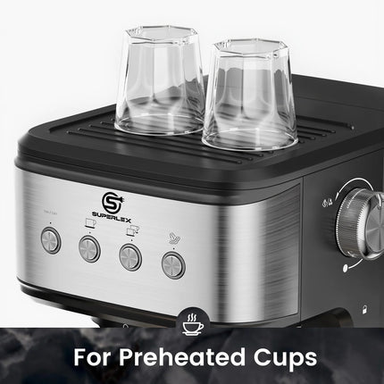 SUPERLEX Semi Automatic Italian Coffee Machine 1100W Pressure High-pressure Extraction and Milk Froth Two in One Coffee Machine by zapcart