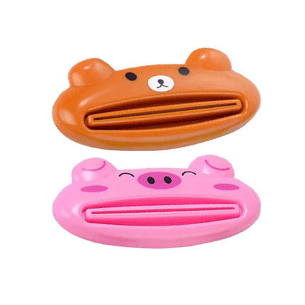 1-4pcs For Home Bathroom Animal Easy Toothpaste Dispenser Plastic Tooth Paste Tube Toothpaste Squeezer Rolling Holder Cocina by zapcart