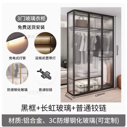 Living Room Bedroom Closet Storage Clothes Cupboard System Wardrobe Display Modern Minimalist Guarda Roupa Trendy Furniture by zapcart