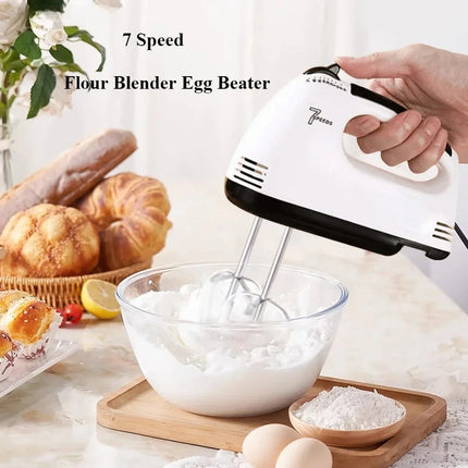 7-Speed Electric Hand Mixer Automatic Blender for Cream, Egg, Cake, Dough - Versatile Kitchen Mixing Appliance Tool by zapcart
