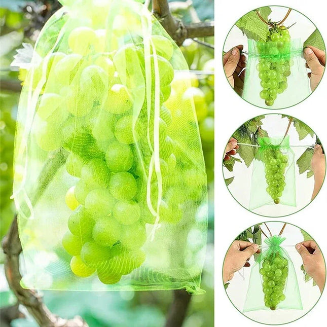 50/100pcs Grape Protection Bag Grow Bag Mesh Fruit Pest Control Products Breathable Gauze Strawberry Seedling Bags Organza by zapcart