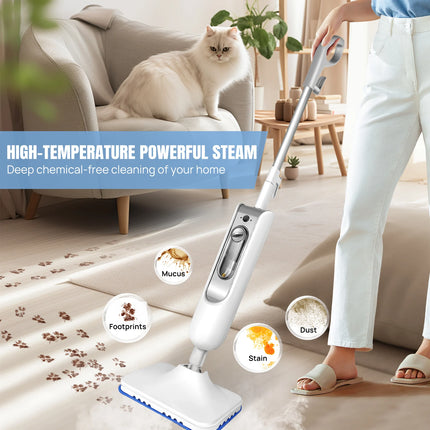 DayPlus Steam Mop & Detachable Steam Cleaner, 1500W Powerful Floor Steamer for Carpet Laminate Hardwood Grout Tile Marble, 400ml by zapcart