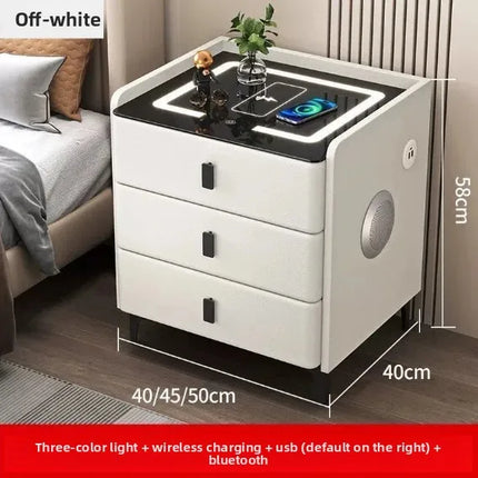 Smart Bedside Table with Combination Lock, Wireless Charging, and Multiple Functions Available; Suitable for Hotel Bedrooms. by zapcart