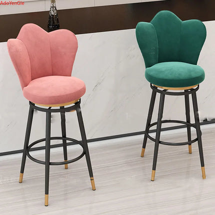 Stylish Designer high Bar Chairs Modern Metal Round Gold Design Nordic Minimalist Comfortable Barkrukken Home stool chair by zapcart