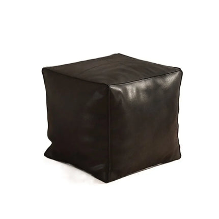 Nordic Style Non-Slip Storage Stool Waterproof No Fillings PU Leather Ottoman Square Stackable Unstuffed Cushion Cover Home by zapcart