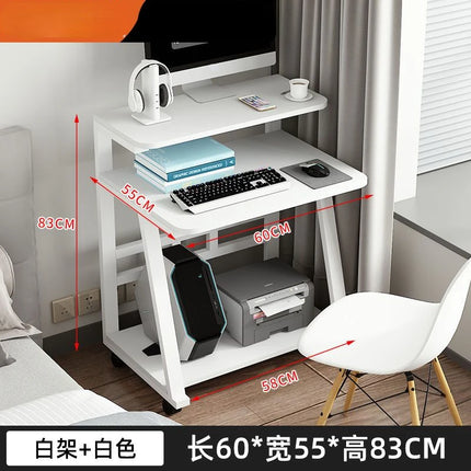 Mini Computer Desk Modern Minimalist Desktop Small Household Simple Movable Double-layer Study Gaming Laptop Stand Desk by zapcart