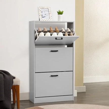 Storage Cabinet for Hallway Shoe Storage Organiser with 3 Drawer Shoe Rack 3 Tier Storage Cabinet Freestanding Footwear Stand f by zapcart