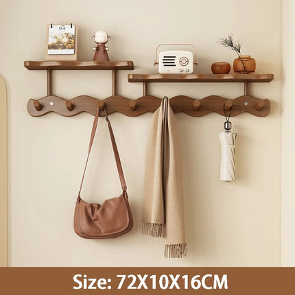 Entrance Hall Coat Rack Wall Mounted Clothes Scarf Storage Hooks Interior Clothing Bag Keys Organizer Hangers with Storage Rack by zapcart