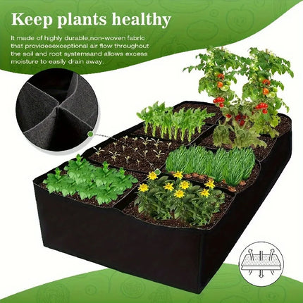 Home Gardening128Gallon8Grid Planting Bag Breathable Thickened Three-Dimensional Vegetable Potato Planting Pot Growth Bag by zapcart