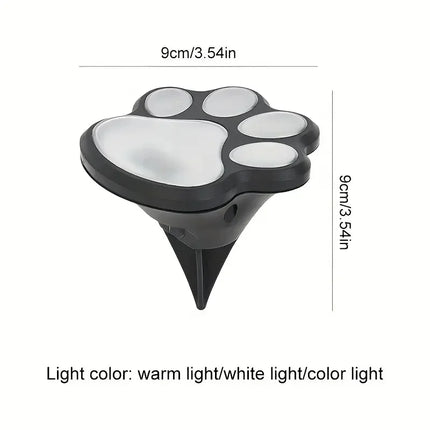 Solar Paw Print Lights, Outdoor Path Lights for Cats And Dogs, LED Street Lights, Yards, Gardens, Pathways, Lawns Solar Lights by zapcart