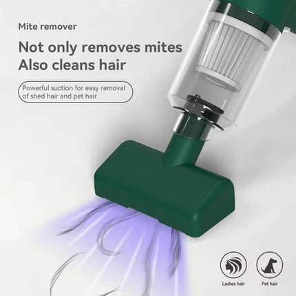 Dust Cleaner Bed Mite Removal Instrument Handheld UV Mattress Vacuum Cleaner Wireless Cleaning Machine for Pillows Sheets Brush by zapcart