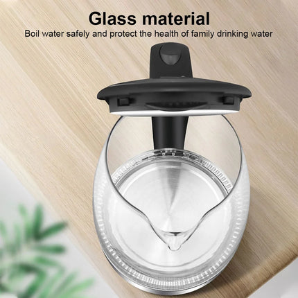 2L Larger Capacity Electric Kettle 220V Glass Tea Kettle Home Kitchen Water Heater EU/UK Plug Water Boiler by zapcart