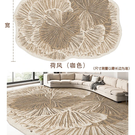 French Style Carpets for Living Room Light Luxury Bedroom Decor Carpet Art Fluffy Soft Irregular Shape Rug Home Thick Plush Mat by zapcart