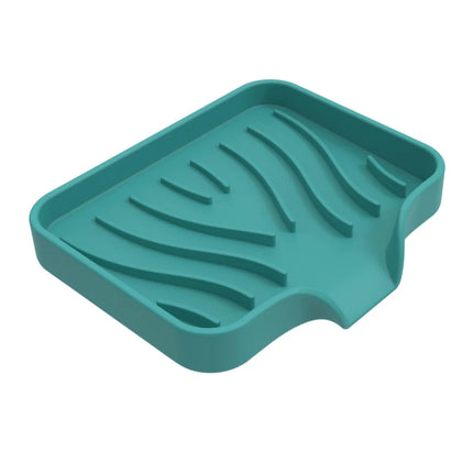 Silicone Soap Dish for Bathroom Self Draining Soap Bar Holder Kitchen Sink Soap Dish Sponge Drain Pad Countertop Soap Dispenser by zapcart