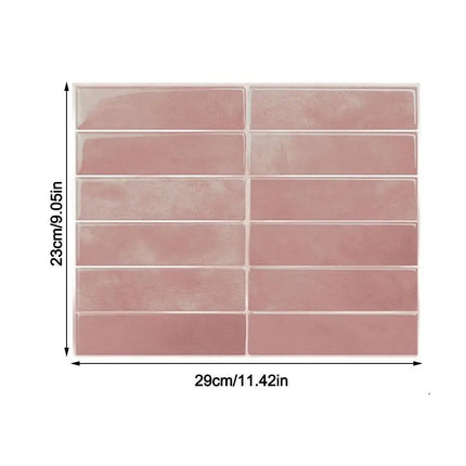 Waterproof Self Adhesive Tile Wall Stickers Oil-proof Moisture-proof Wall Decal Anti Fouling Heat-resistant Wallpaper by zapcart