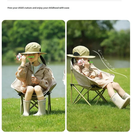 Mini Portable Folding Moon Chair Curved Recliner for Kids Outdoor Camping Beach Chair Pink Age 2-8 Years Compact by zapcart