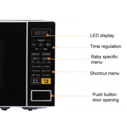 20L Microwave Oven M1-L213C Household Intelligent Multi Functional Home Use Mini Falt-Plate 220v 700w by zapcart