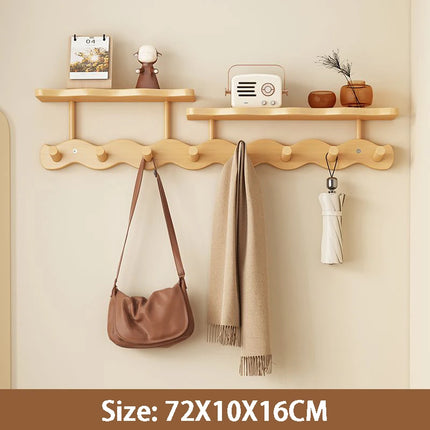 Entrance Hall Coat Rack Wall Mounted Clothes Scarf Storage Hooks Interior Clothing Bag Keys Organizer Hangers with Storage Rack by zapcart