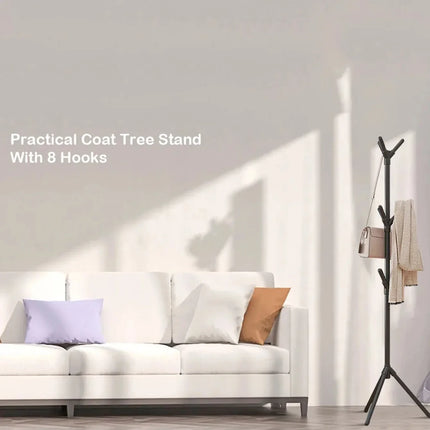 Floor Standing Clothes Rack Tree Branch Shape Multi Hook Mobile and Convenient Coat Rack for Home Living Room Clothing Storage by zapcart