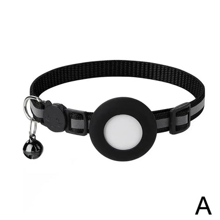 Anti Lost Cat Collar For AirTag GPS Tracker Reflective Bell by zapcart