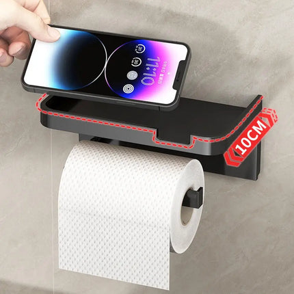 Bathroom Tissue Box Shelf Storage Household Storage Bathroom Toilet Paper Rack Toilet Organizer No-Drill Wall-Mounted Tissue Box by zapcart
