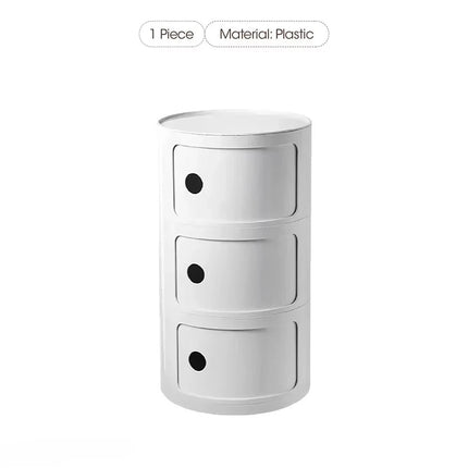 Plastic Bedroom Bedside Cabinets Nordic Round Simple Nightstands Creative Mini Small Night Stand Table De Chevet Home Furniture by zapcart