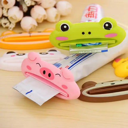 1-4pcs For Home Bathroom Animal Easy Toothpaste Dispenser Plastic Tooth Paste Tube Toothpaste Squeezer Rolling Holder Cocina by zapcart
