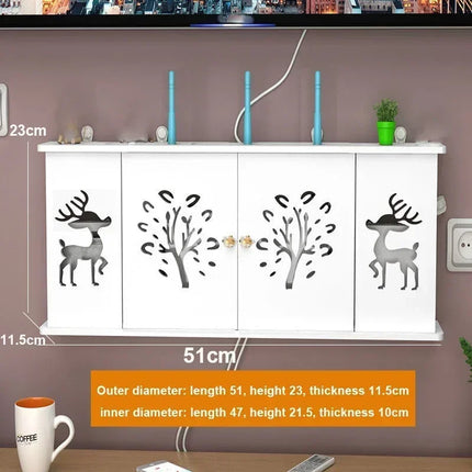 Dreamburgh Wall Mounted Router Shelf Living Room Storage by zapcart