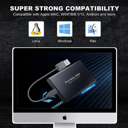 AEVYVKV Portable SSD 2TB USB C External Drive For Laptop by zapcart
