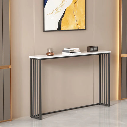 Luxury Gold Narrow Floor Standing Entryway Shelf Multi-Purpose Sofa Back Console Table Storage Organizer for Living Room Table by zapcart