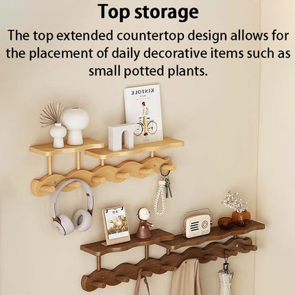 Entrance Hall Coat Rack Wall Mounted Clothes Scarf Storage Hooks Interior Clothing Bag Keys Organizer Hangers with Storage Rack by zapcart