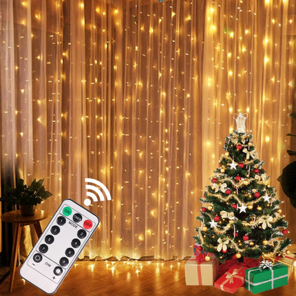 FENGRISE LED Curtain Garland Lights With Remote USB Wedding by zapcart