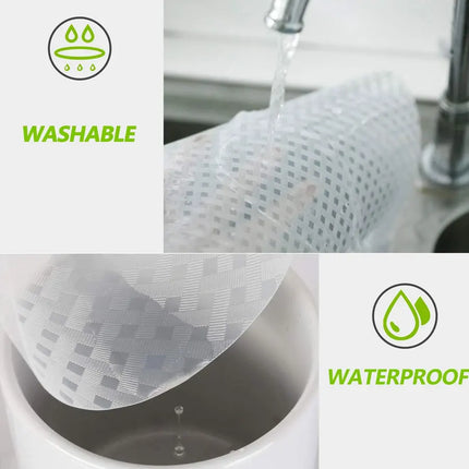 1 Roll White Clarity Shelf Liner For Kitchen Cabinets Non-Adhesive Drawer Liners Refrigerator Liner Non Slip Cabinet Liners For by zapcart