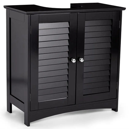 Under Sink Bathroom Cabinet Black Under Sink Storage for Bathroom Freestanding Under Basin Cabinet with 2 Internal Shelves amp by zapcart