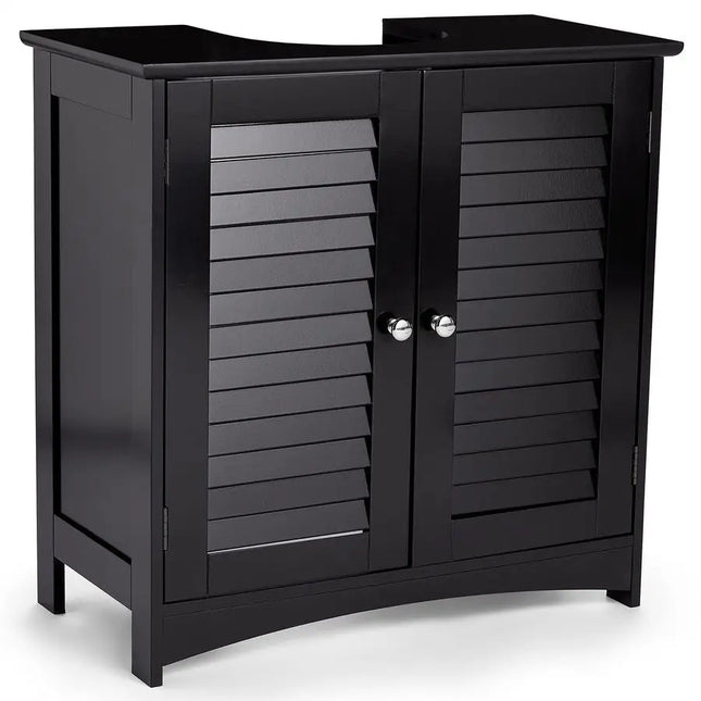 Under Sink Bathroom Cabinet Black Under Sink Storage for Bathroom Freestanding Under Basin Cabinet with 2 Internal Shelves amp by zapcart