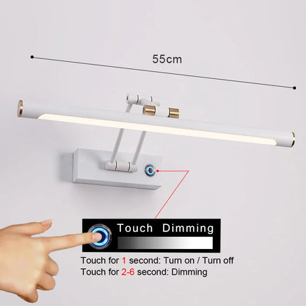 Mirror Light LED Wall Lamp Modern Bathroom Wall Light 43cm 58cm AC85 - 265V Indoor Lighting Bedroom Wall Sconces Light Fixtures by zapcart