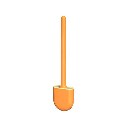 WIKHOSTAR Breathable Toilet Brush Holder with Silicone Bristles Non-Slip Water Leak Proof Long Handle Wc Toilet Cleaning Brush by zapcart
