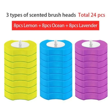 24PCS Disposable Toilet Bowl Refills Upgraded Toilet Bathroom Cleaning Sponges Pads Cleaner Heads Supplies Not Come With Holder by zapcart