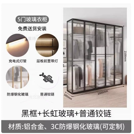 Living Room Bedroom Closet Storage Clothes Cupboard System Wardrobe Display Modern Minimalist Guarda Roupa Trendy Furniture by zapcart
