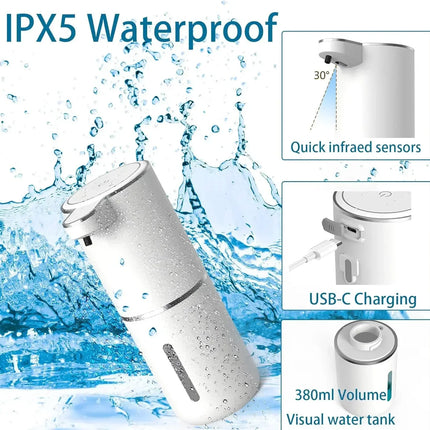 Automatic Soap Dispenser Infrared Sensor Hand Sanitizer USB Rechargeable Foam Hand Sanitizer Applicable To Kitchen And Bathroom by zapcart